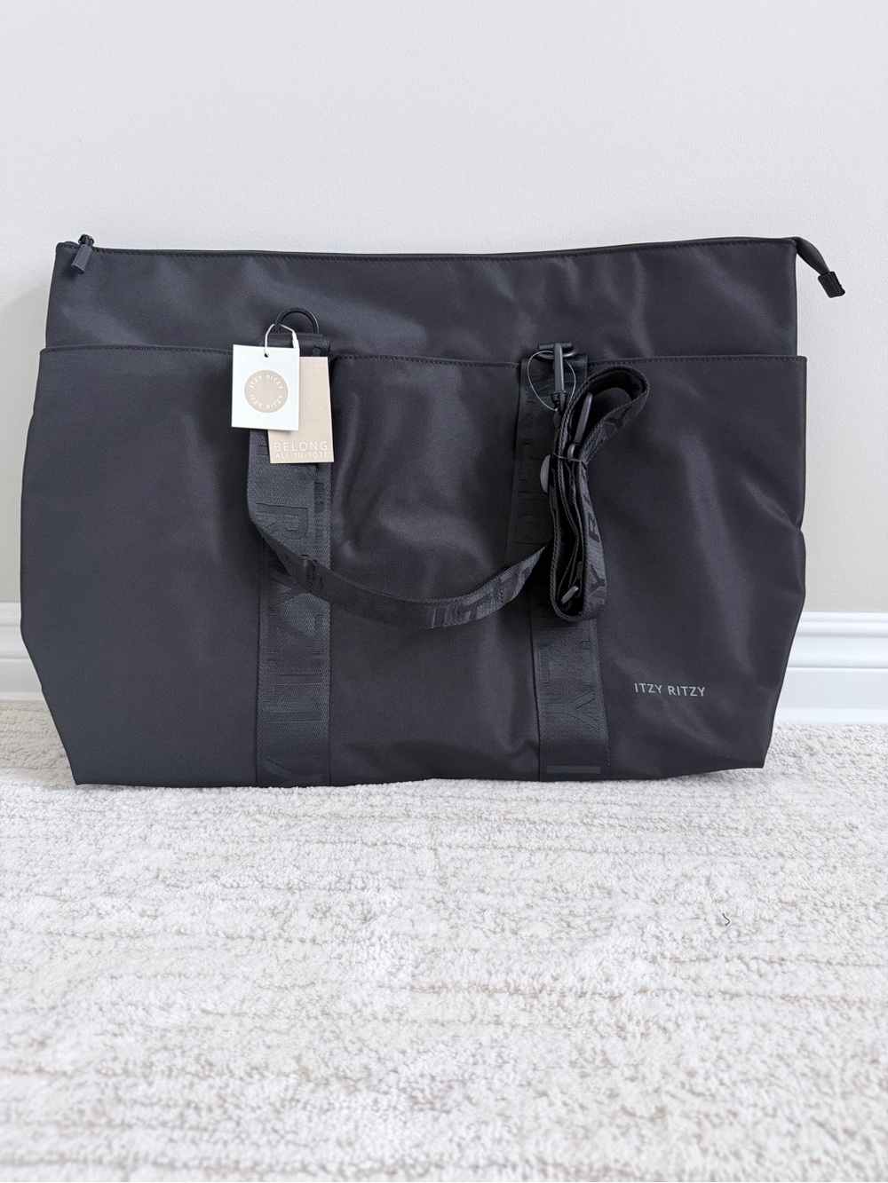 Itzy Ritzy Black Belong All-In-Tote